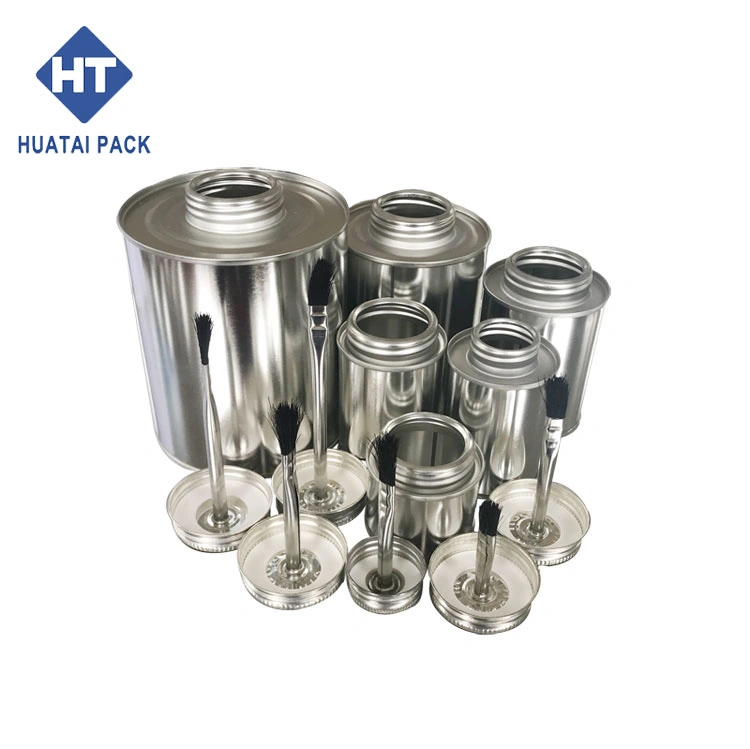 16oz Empty Round Metal Custom Tin Can, 473ml PVC Glue Monotop Tins with 1-3/4 Delta Opening Screw Top for PVC Pipes