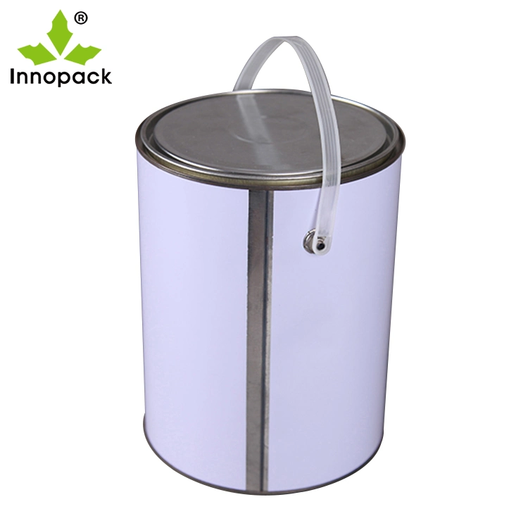 1 Gallon Paint Round Metal White Small Tin Can