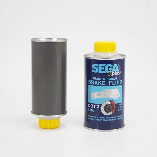 Manufacturer 1L Round Engine Oil Can Brake Fluid Tin Can with Conical Top High Quality Lubricants Oil Tin Cans Customized Metal Motor Oil Tin Can Packaging