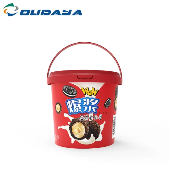 1L Hard Plastic Detergent Packaging Container Washing Chemical Bucket with Lid and Handle