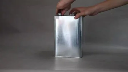 1L Square Oil Tin Can with Squeeze Lid (synthetic motor oil)