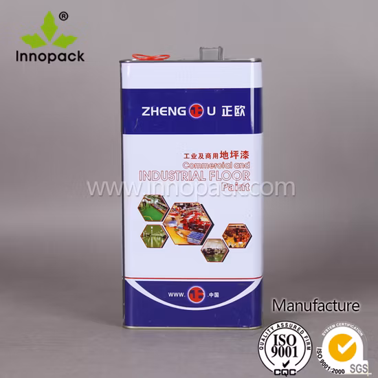 5L White Paint Tin with Plastic Screw Cap with Sealing Plug for Lubricant Oil