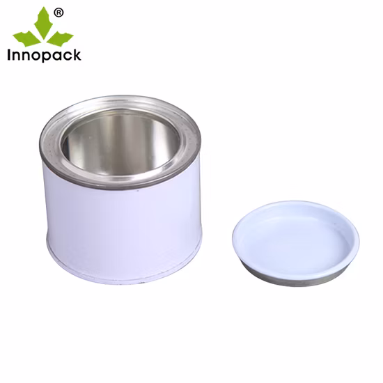 0.125 Liter Empty Silver Metal Round Paint Tins Cans Wholesale