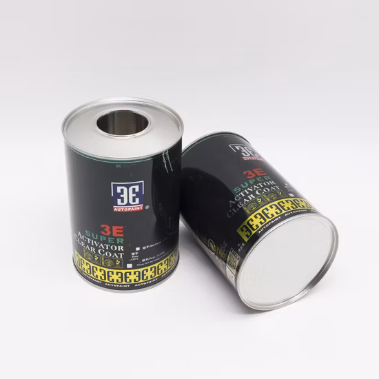 China Factory Made 1 Liter Motor Oil Round Tinplate Can with Plastic Cap